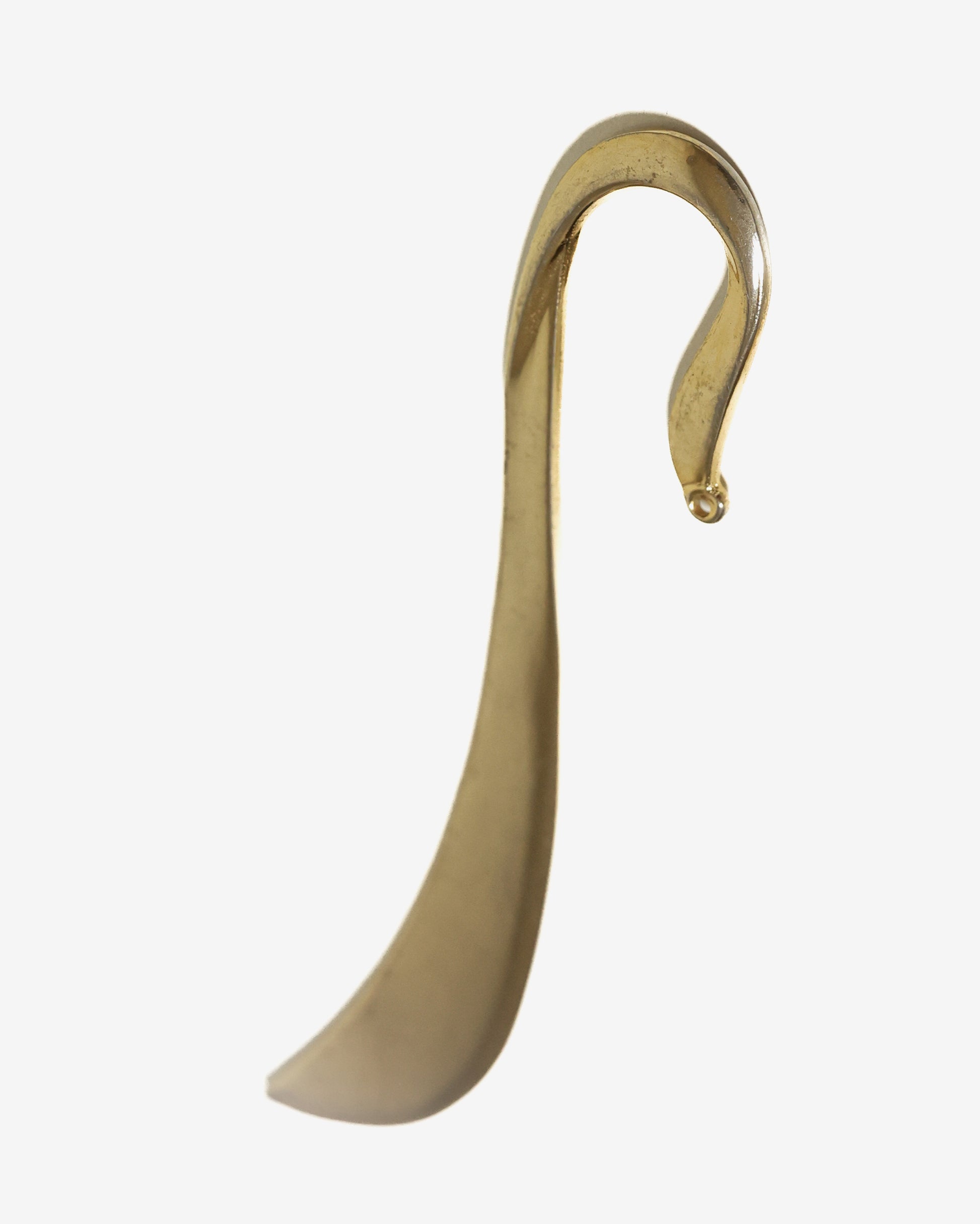 Curved Brass-Tone Bookmark / Paper Knife, Pika Pika
