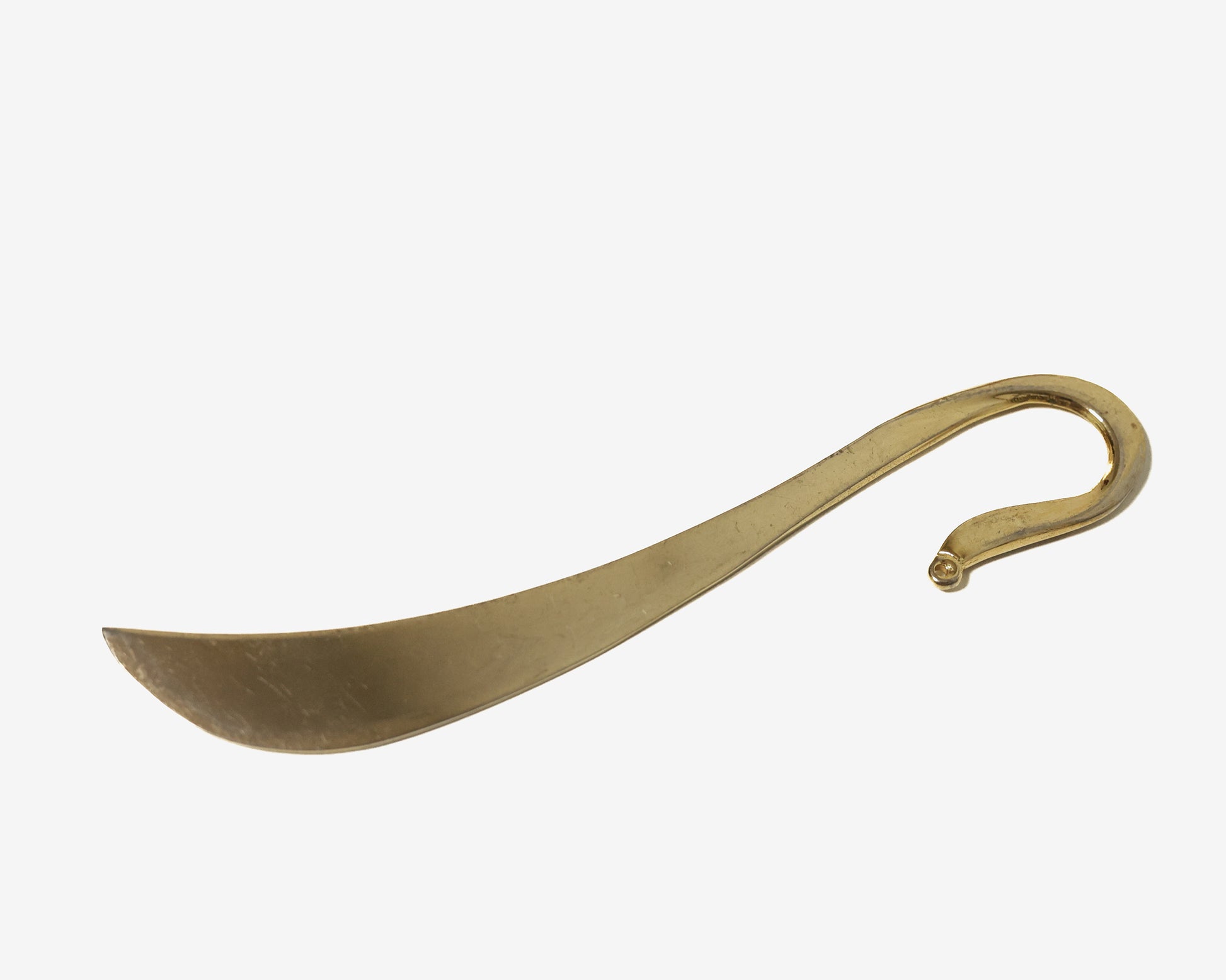 Curved Brass-Tone Bookmark / Paper Knife, Pika Pika