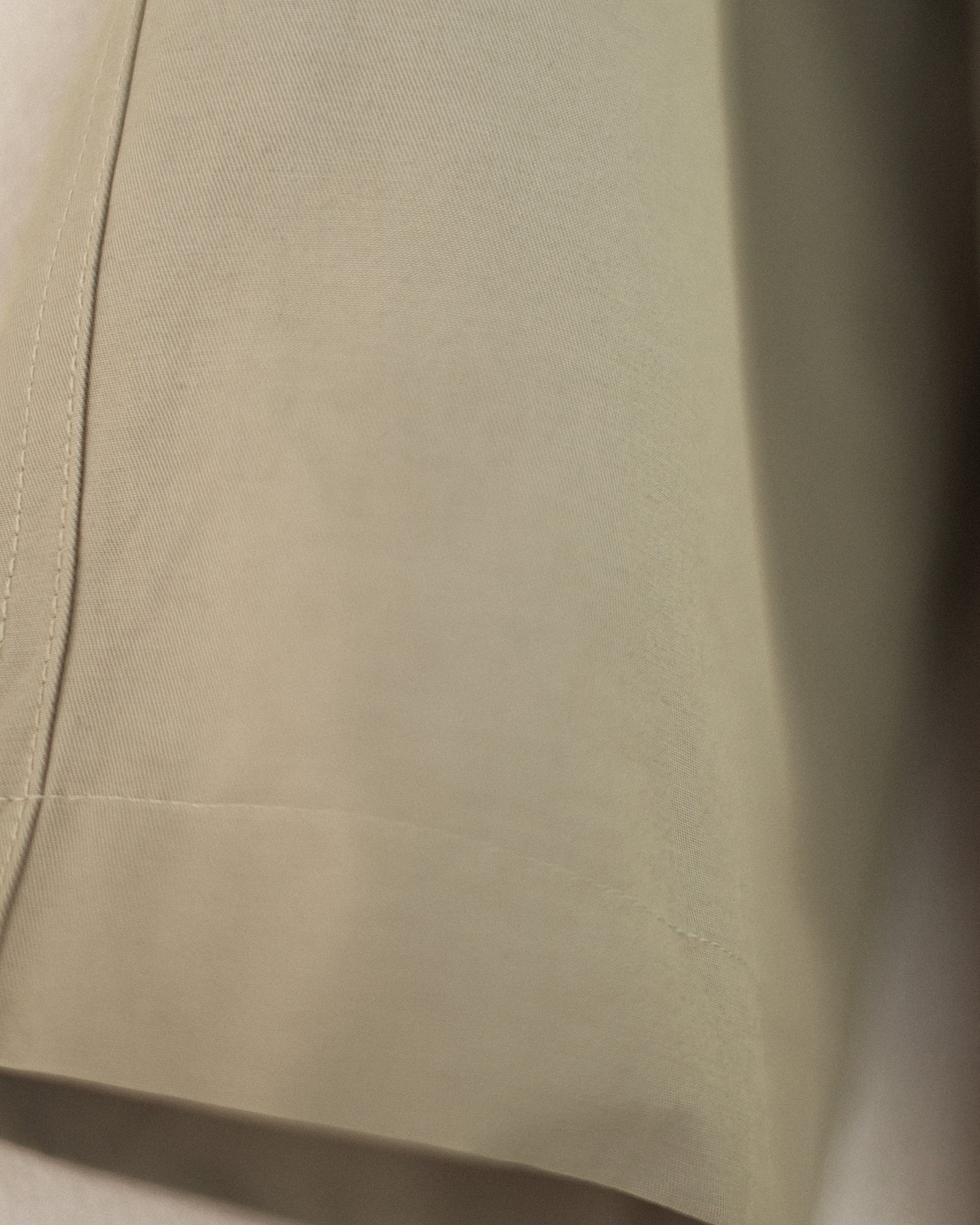 Mare Stand-Collar Trench Coat, Sage