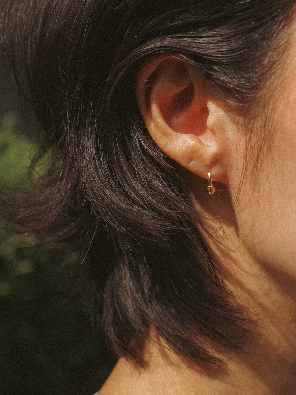 プチゴールドメッキフープイヤリング、ヴィーナス