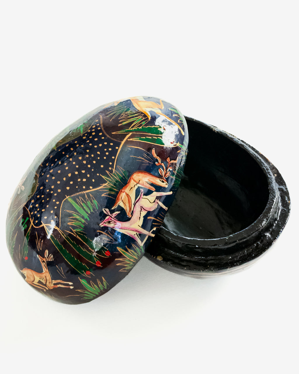 Midnight Fable Papier-Mâché Keepsake Box, Starry Kashmir