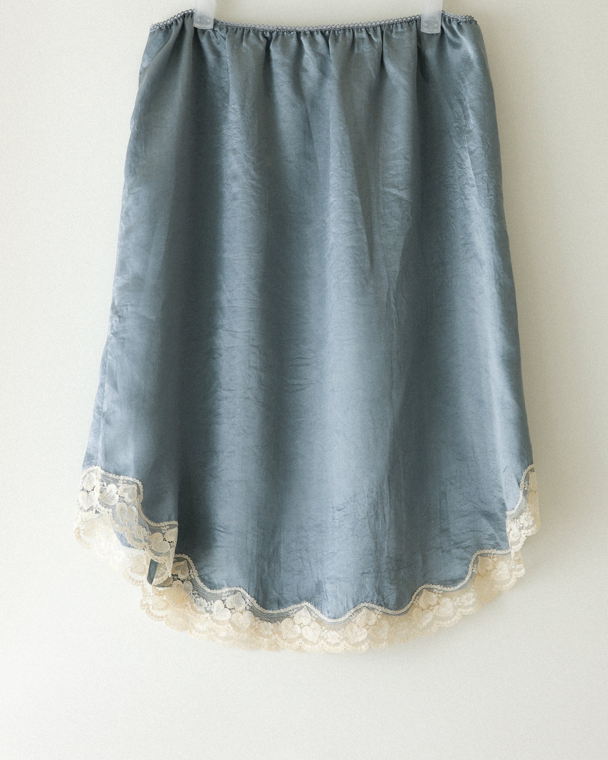 Marie Storm Satin Skirt, Stormlight Blue
