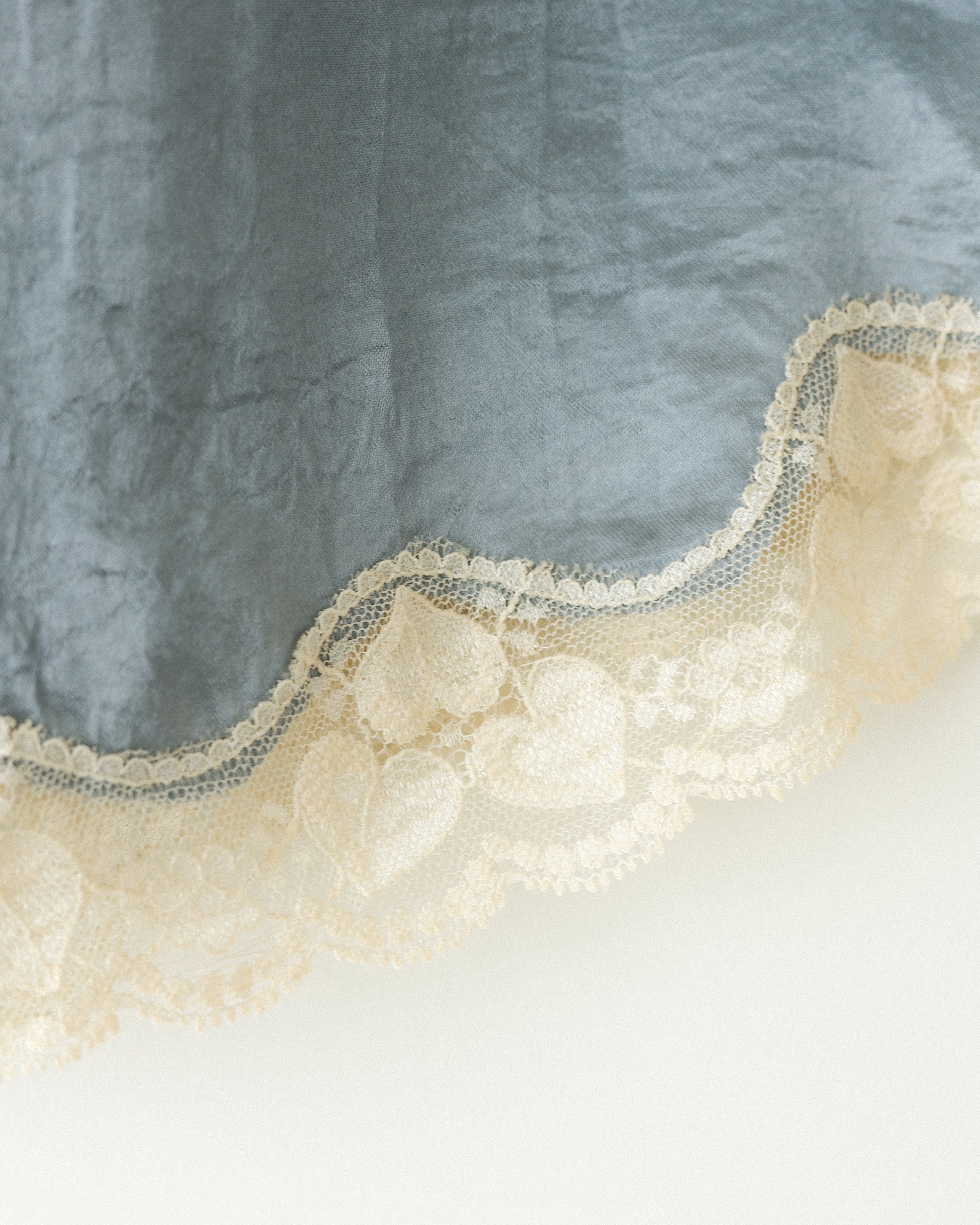 Marie Storm Satin Skirt, Stormlight Blue