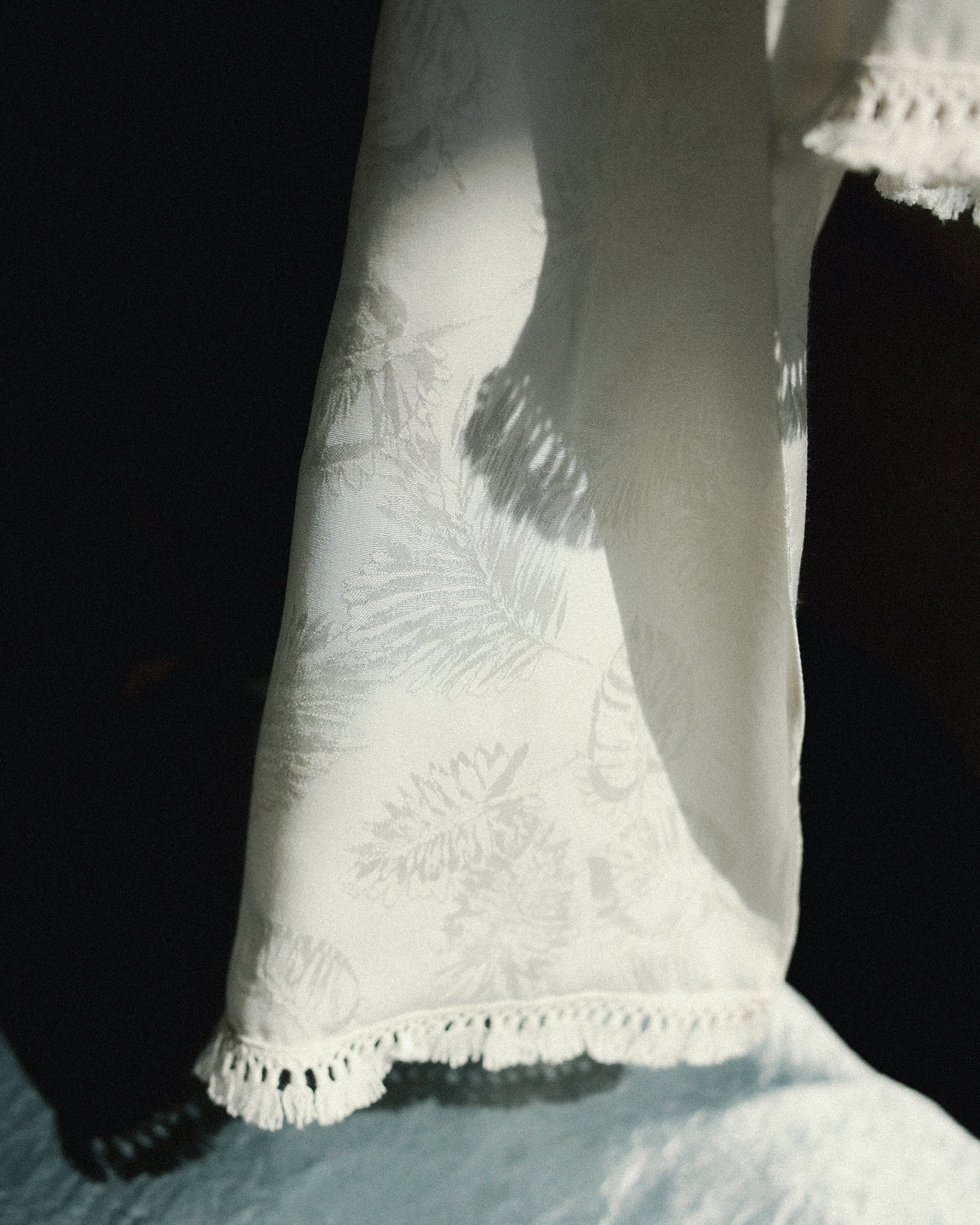 Marie Silk-Light Tassel Scarf, Banila Sky