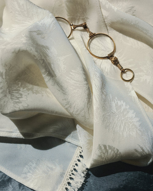 (Restock on 3.23) Marie Silk-Light Tassel Scarf, Banila Sky