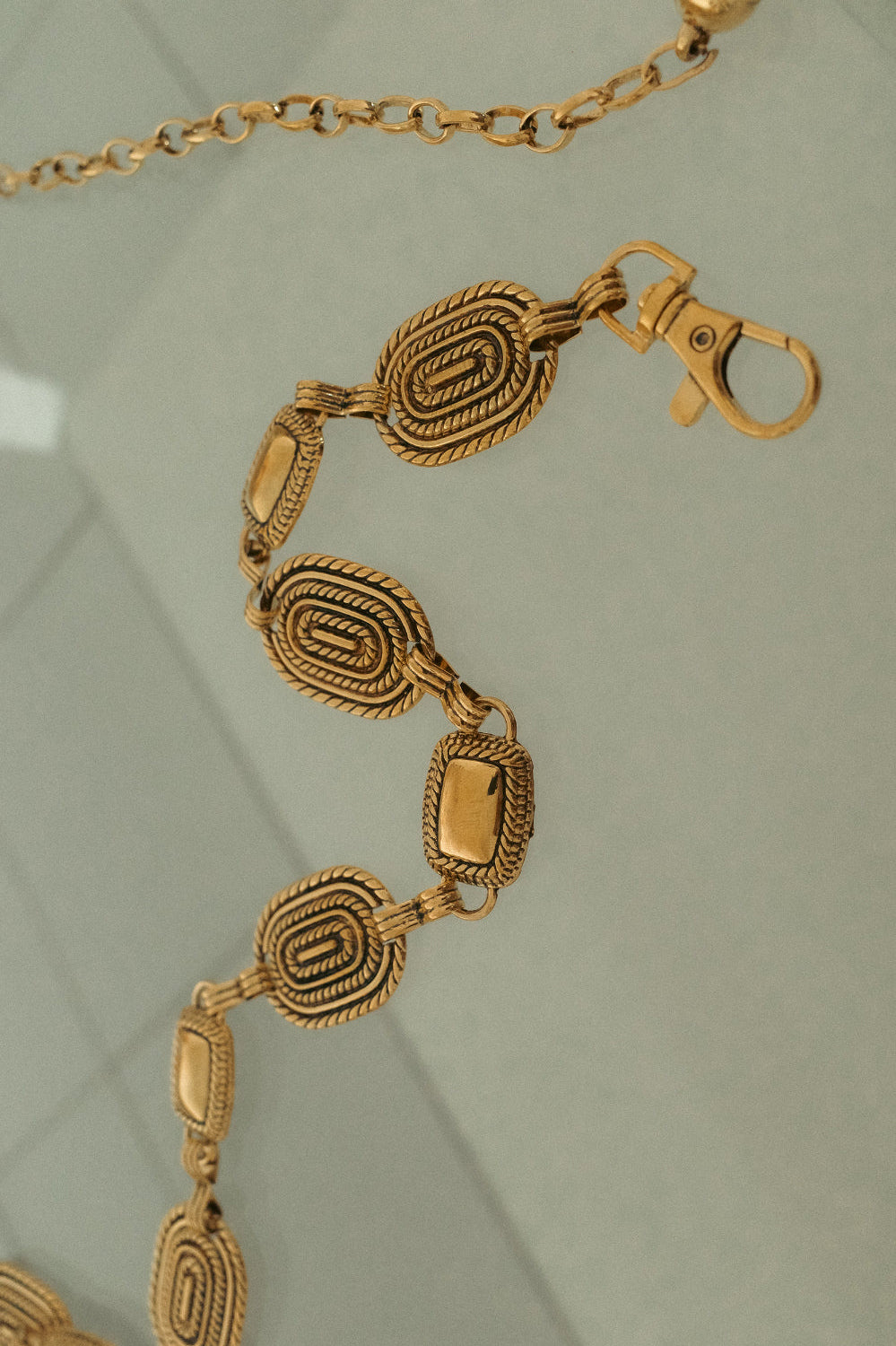 Canary Chain Belt, Antique Gold