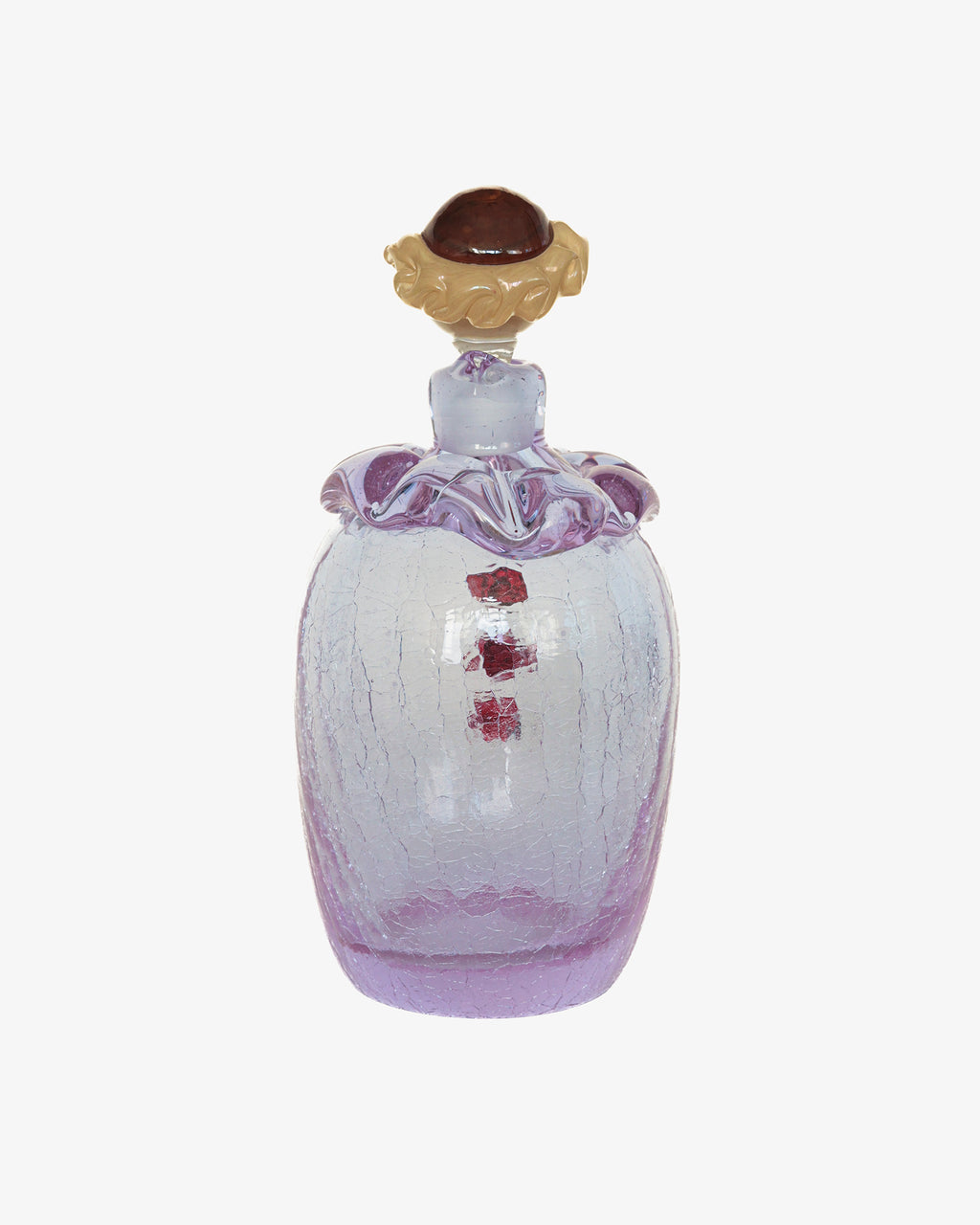 Bohemian Pierrot Glass Decanter, Purple Rain