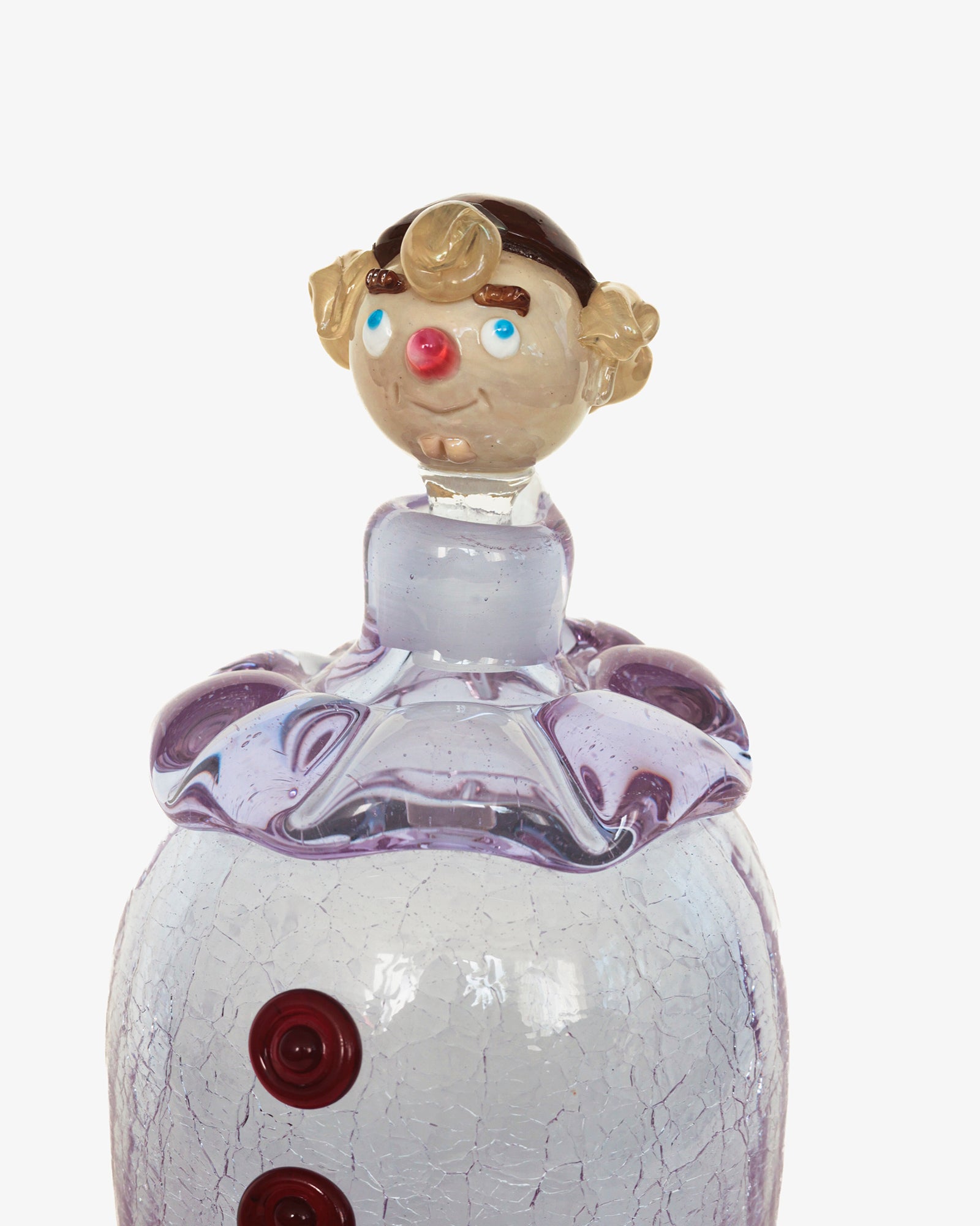 Bohemian Pierrot Glass Decanter, Purple Rain