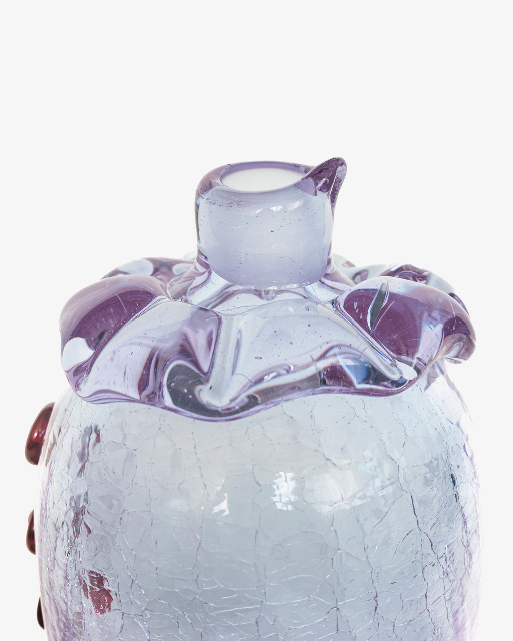 Bohemian Pierrot Glass Decanter, Purple Rain