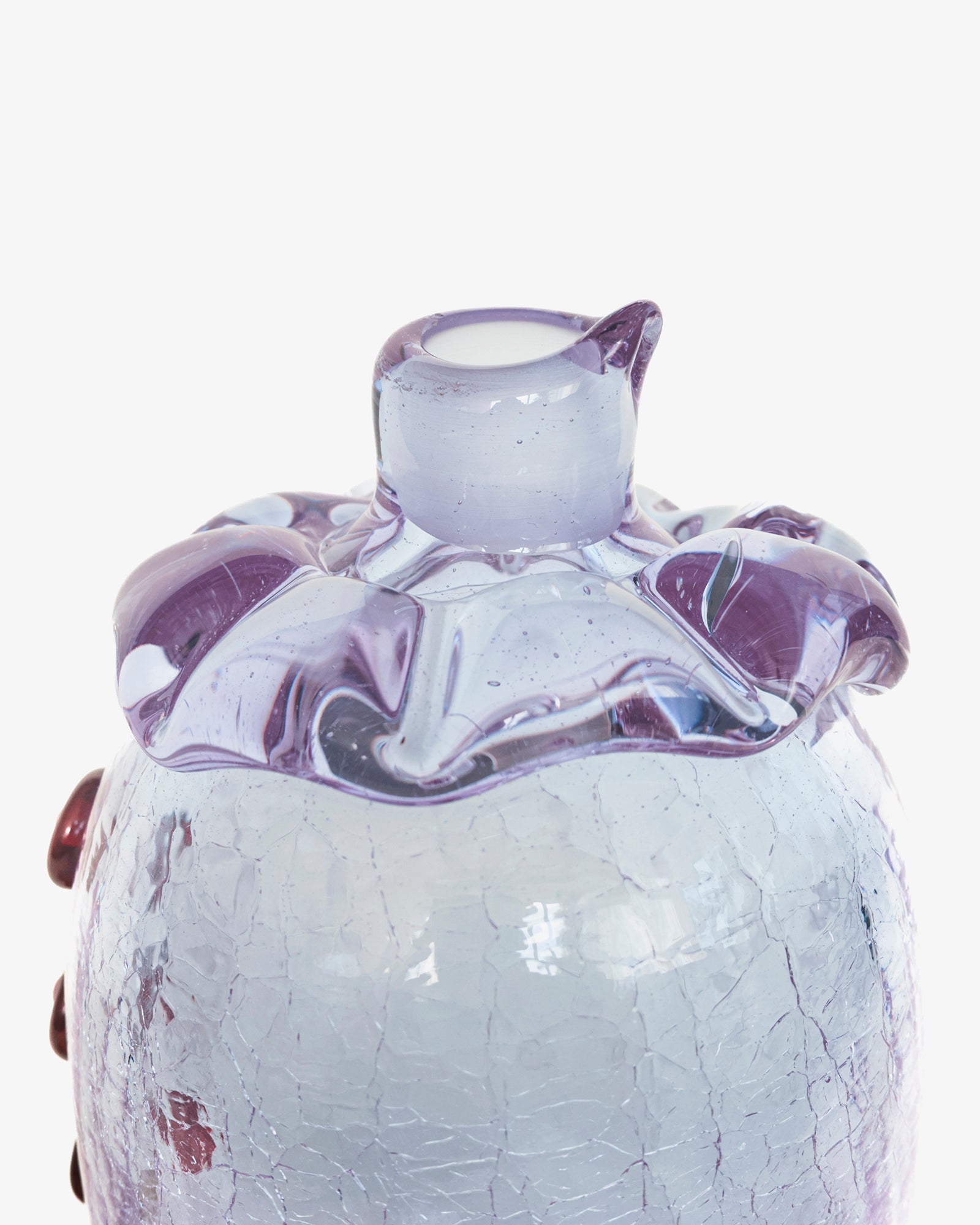 Bohemian Pierrot Glass Decanter, Purple Rain