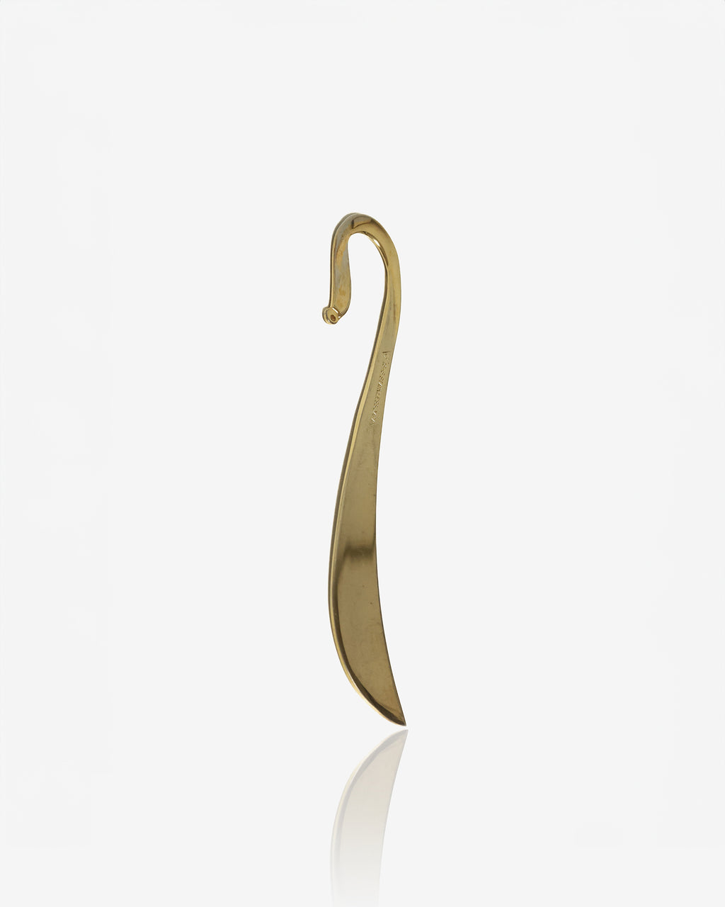 Curved Brass-Tone Bookmark / Paper Knife, Pika Pika
