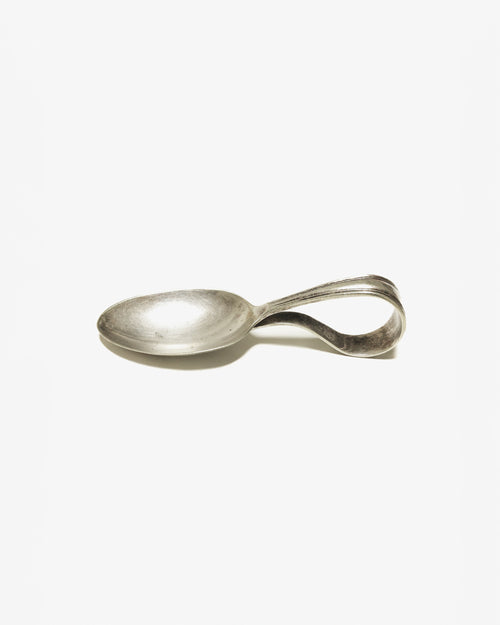 Antique Baby Spoon with Loop Handle, Silver