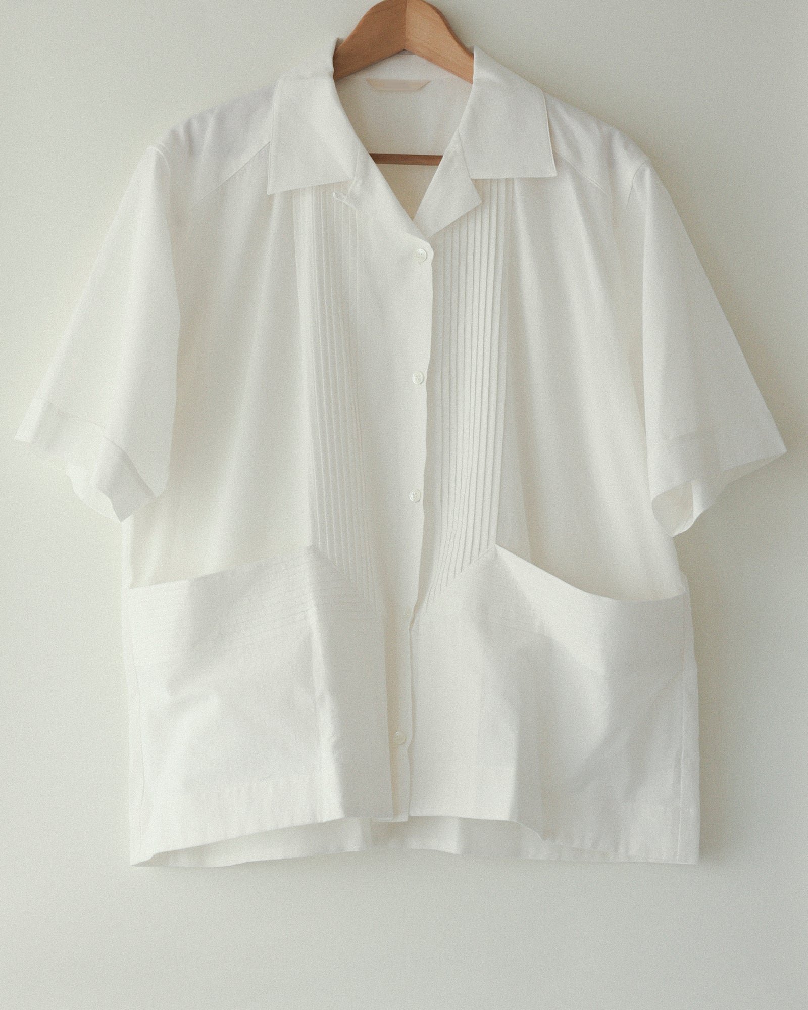 Newton Cotton-linen Oversized Cottage Shirt, Milky White