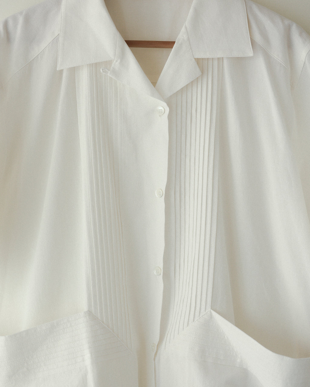 Newton Cotton-linen Oversized Cottage Shirt, Milky White