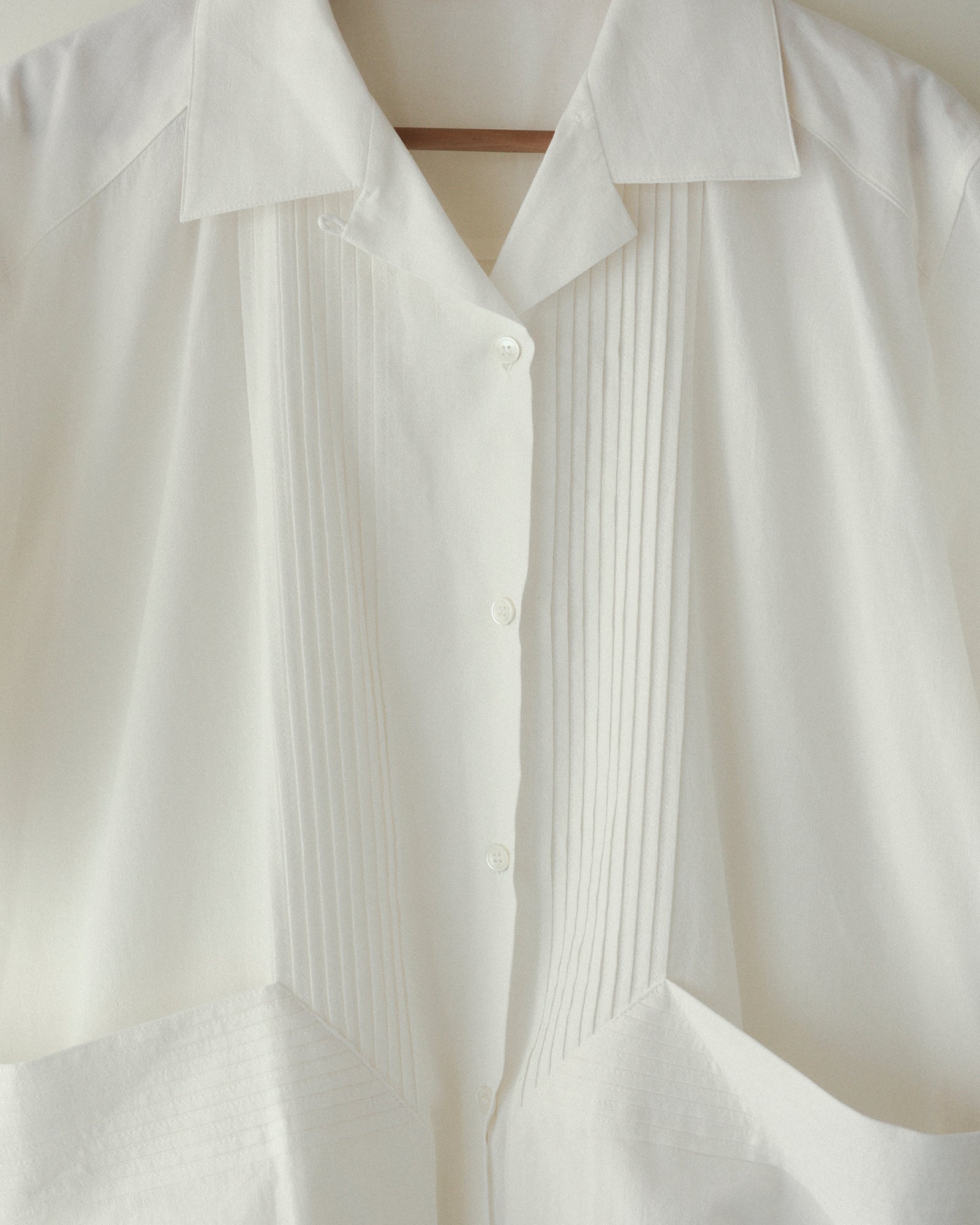 Newton Cotton-linen Oversized Cottage Shirt, Milky White