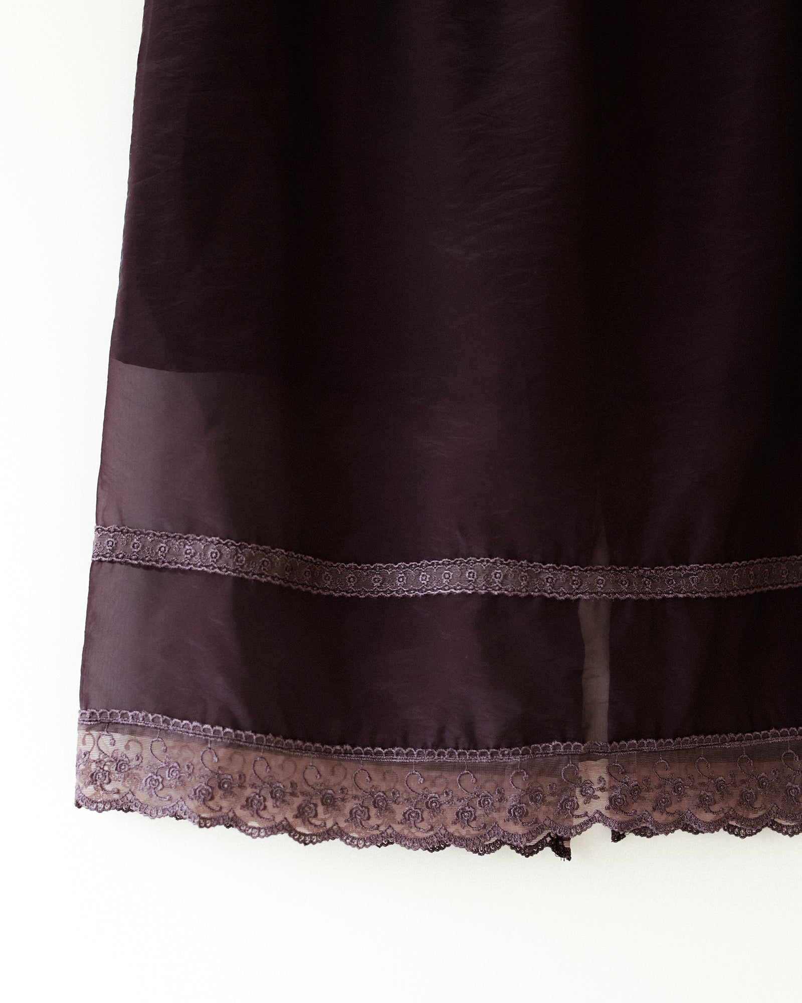 Midnight Soirée Sheer Lace Skirt, Bordeaux Noir