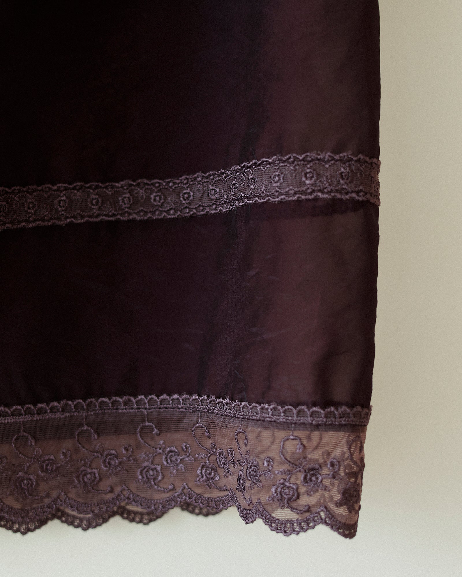 Midnight Soirée Sheer Lace Skirt, Bordeaux Noir