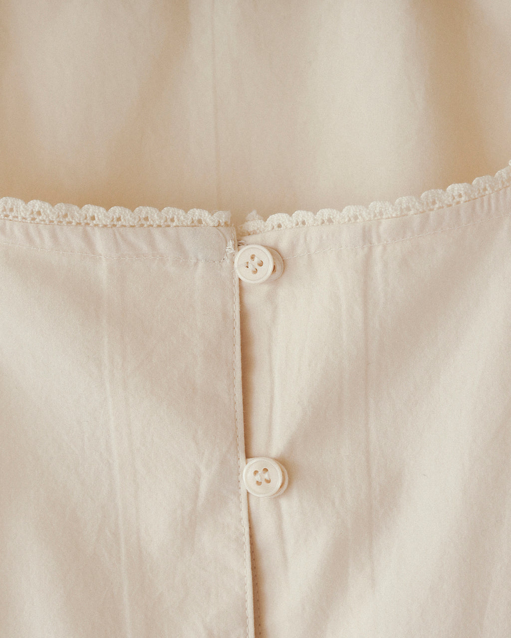 Tiana Summer Square Neck Blouse, Crème Petal