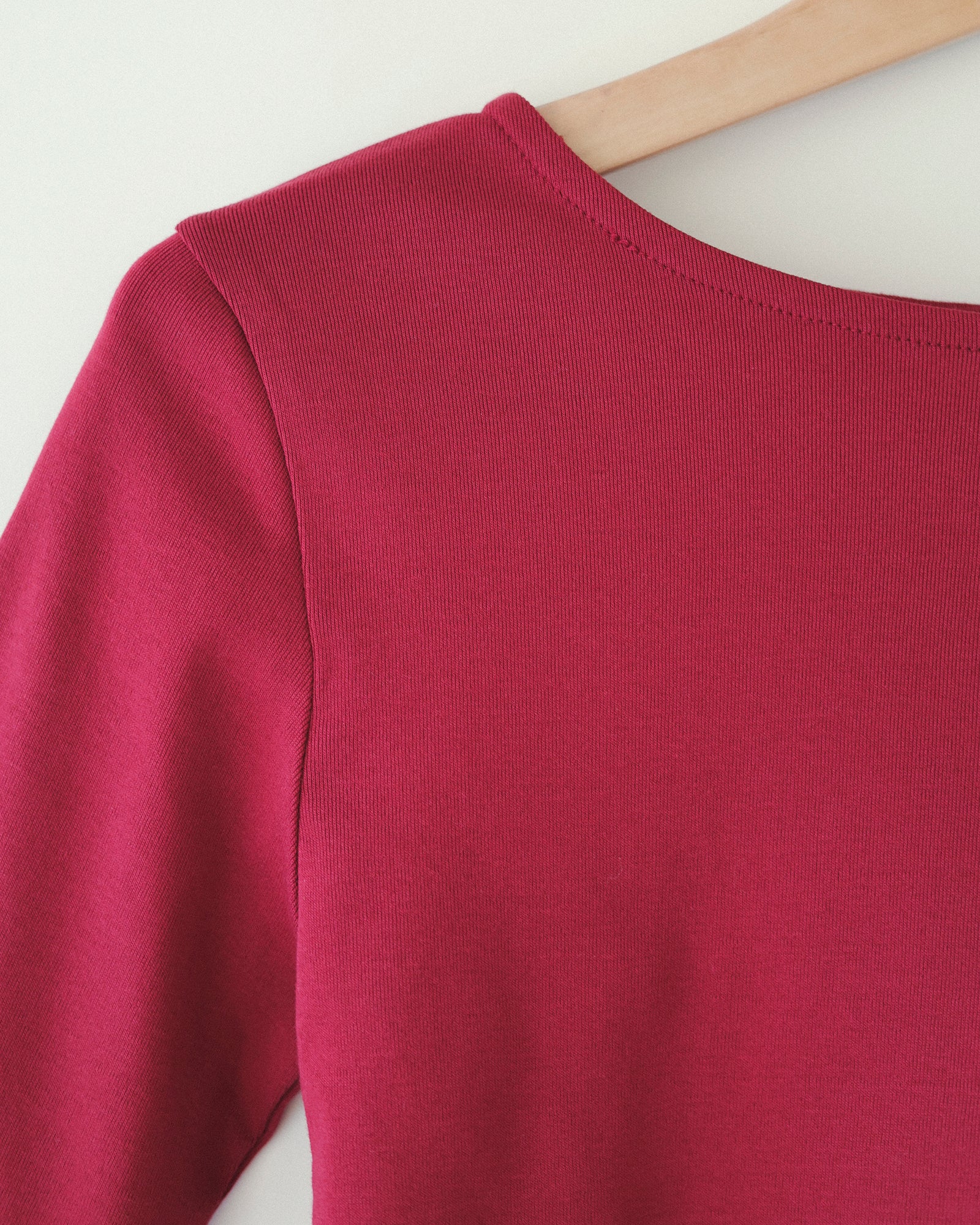 Scarlet Whisper Fitted Tee, Crimson Rose
