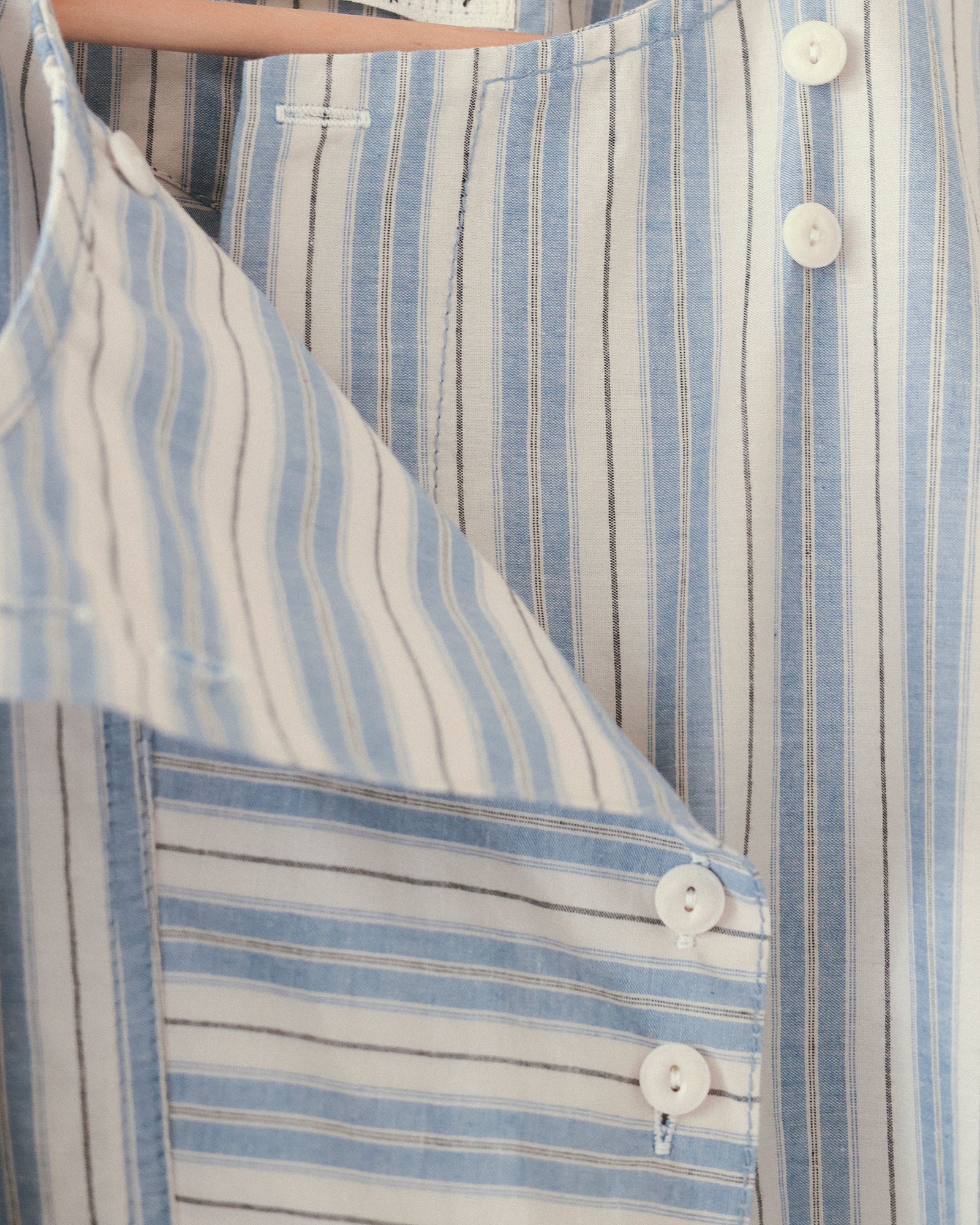 Agnes Stripe Oversized Dress, Cotswold Sky