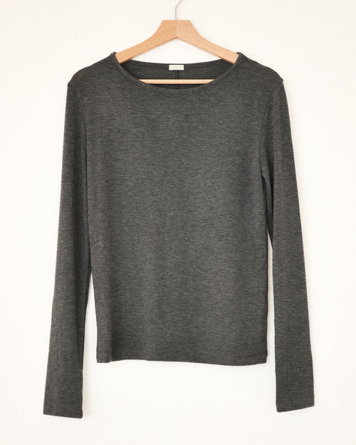 (Back in stock on 10/30) Fleetwood Long Sleeve Tee, Charcoal Grey
