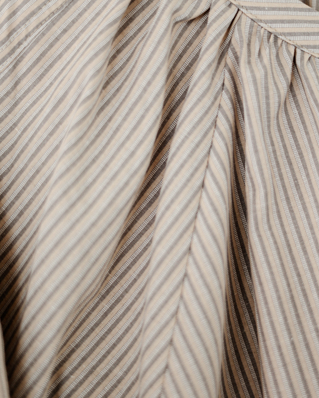 Devon Gathered Yoke Blouse, Misty Beige