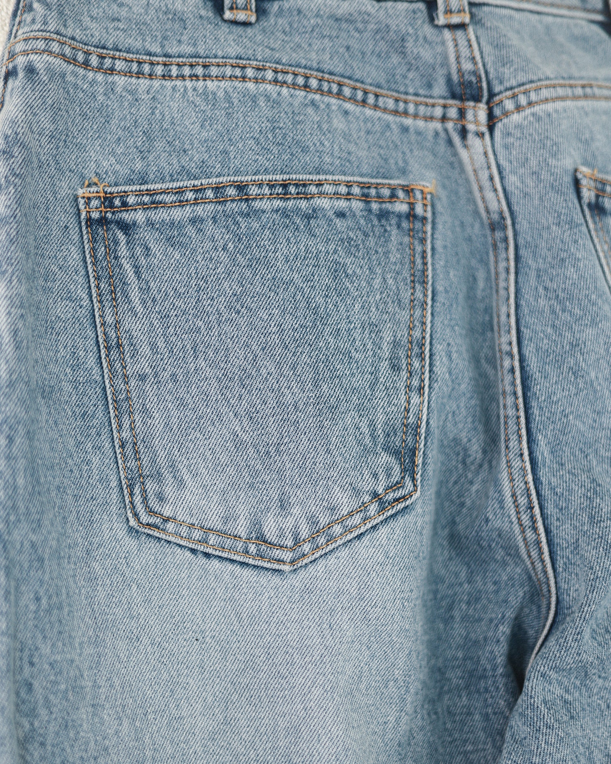 Bridget Wide-Leg Denim Trousers, Washed blue