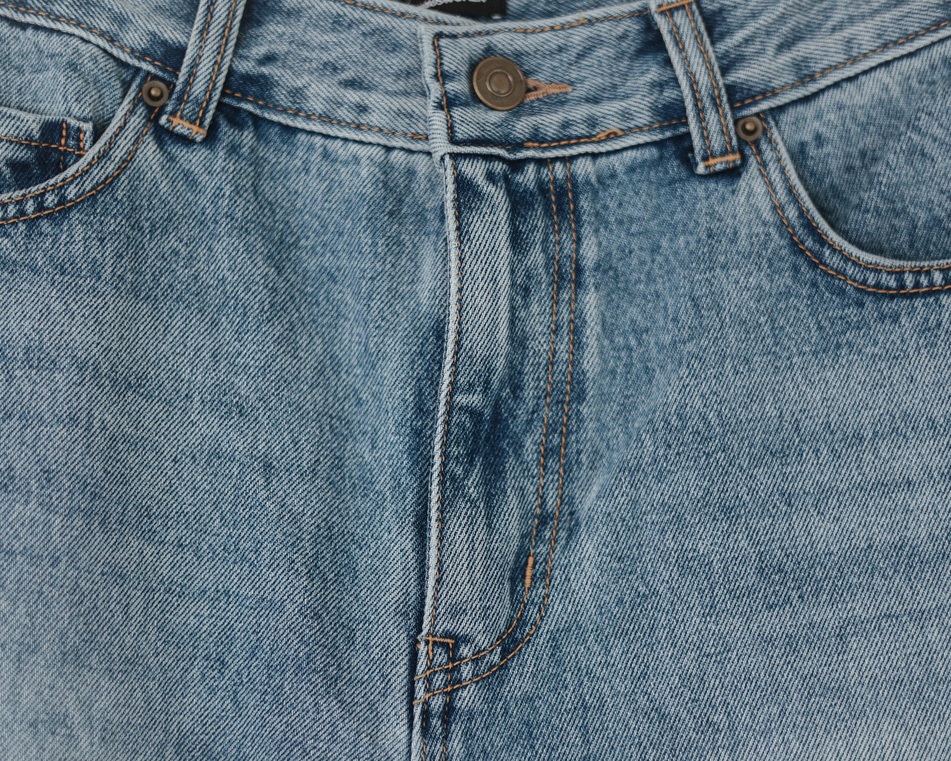 Bridget Wide-Leg Denim Trousers, Washed blue