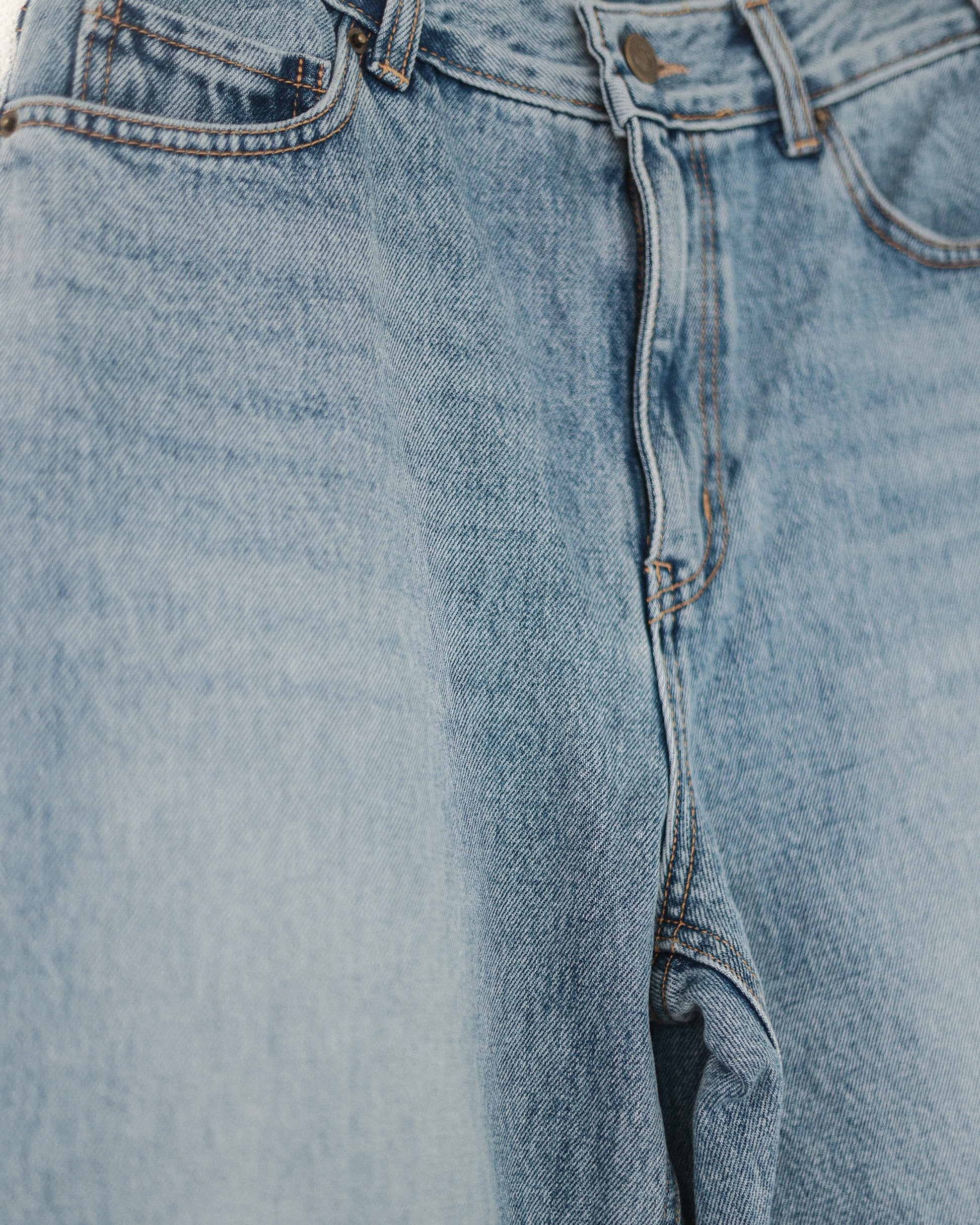 Bridget Wide-Leg Denim Trousers, Washed blue