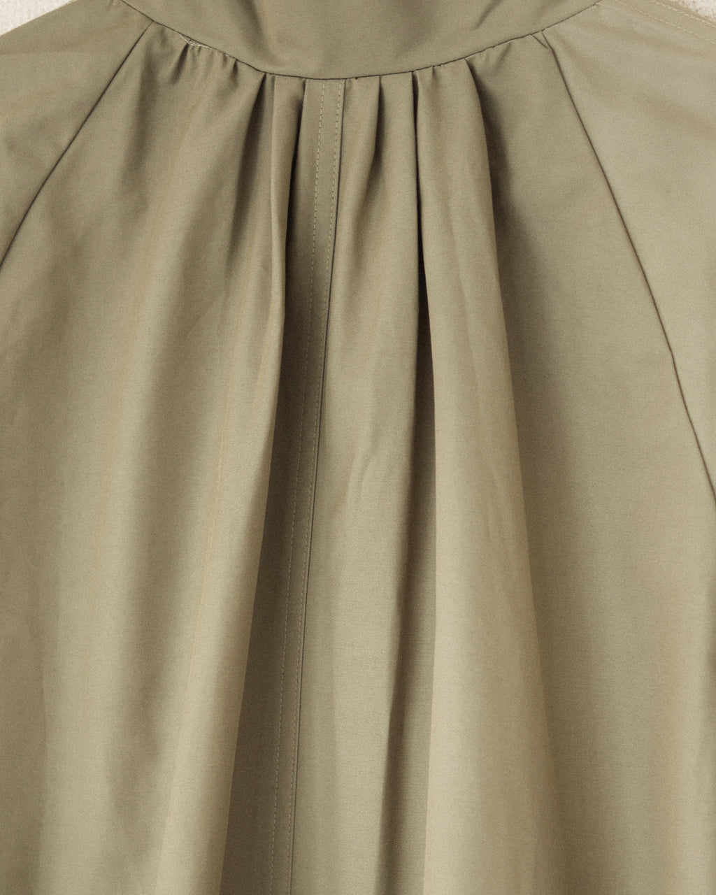 Mare Stand-Collar Trench Coat, Sage