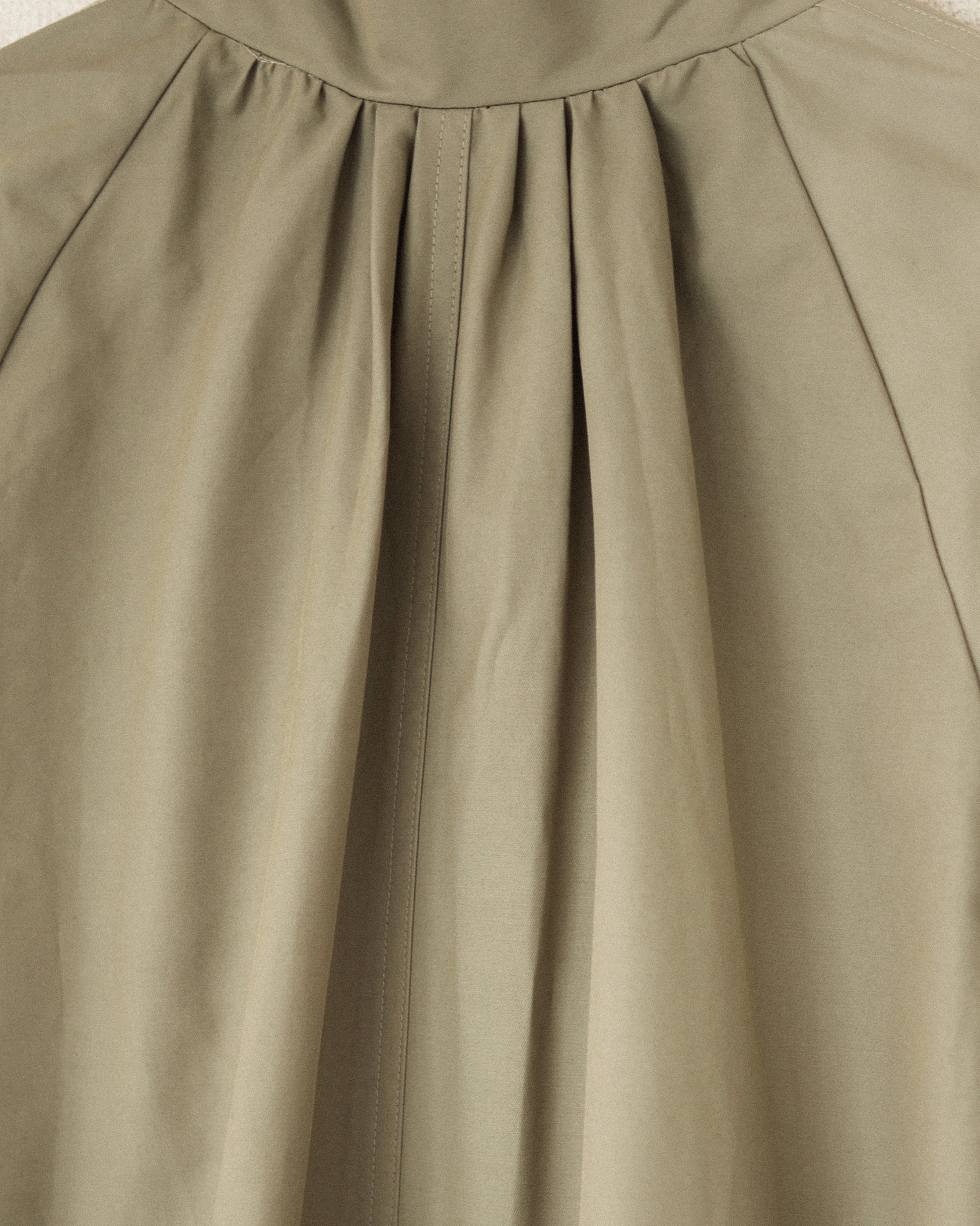 Mare Stand-Collar Trench Coat, Sage