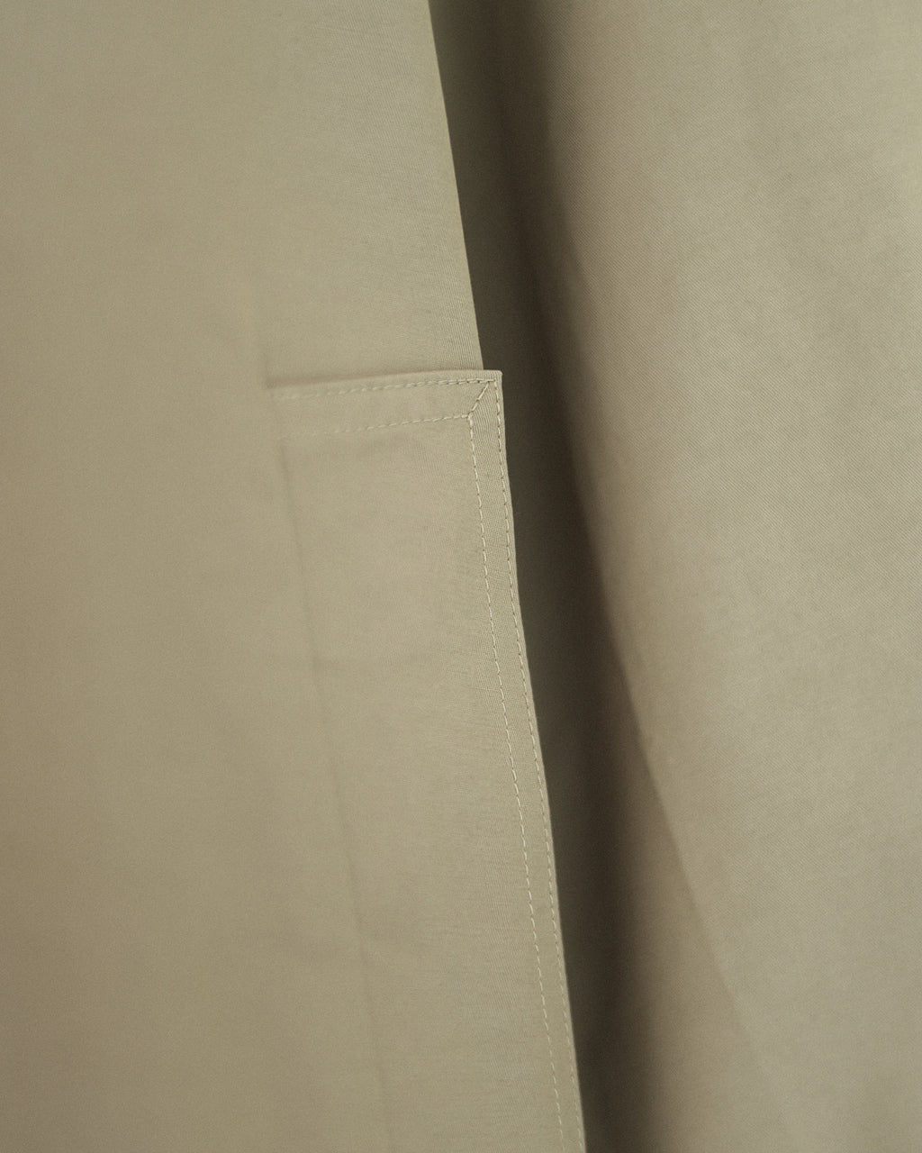 Mare Stand-Collar Trench Coat, Sage