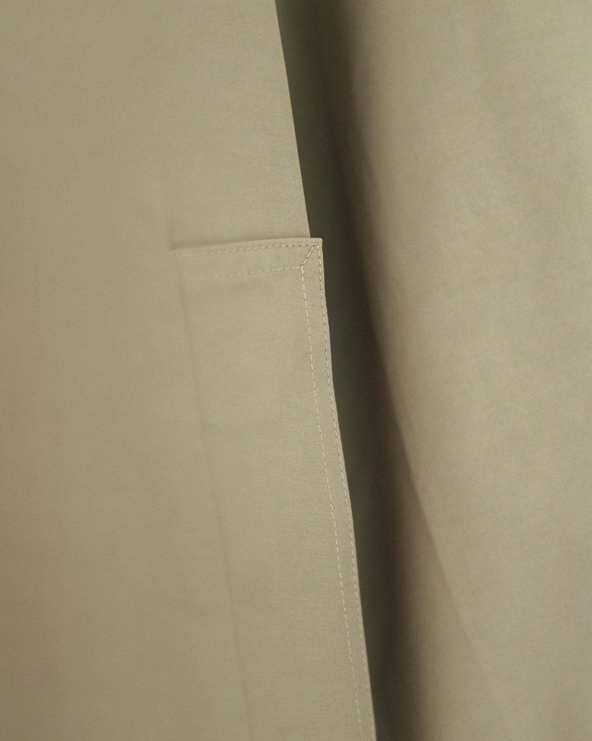 Mare Stand-Collar Trench Coat, Sage