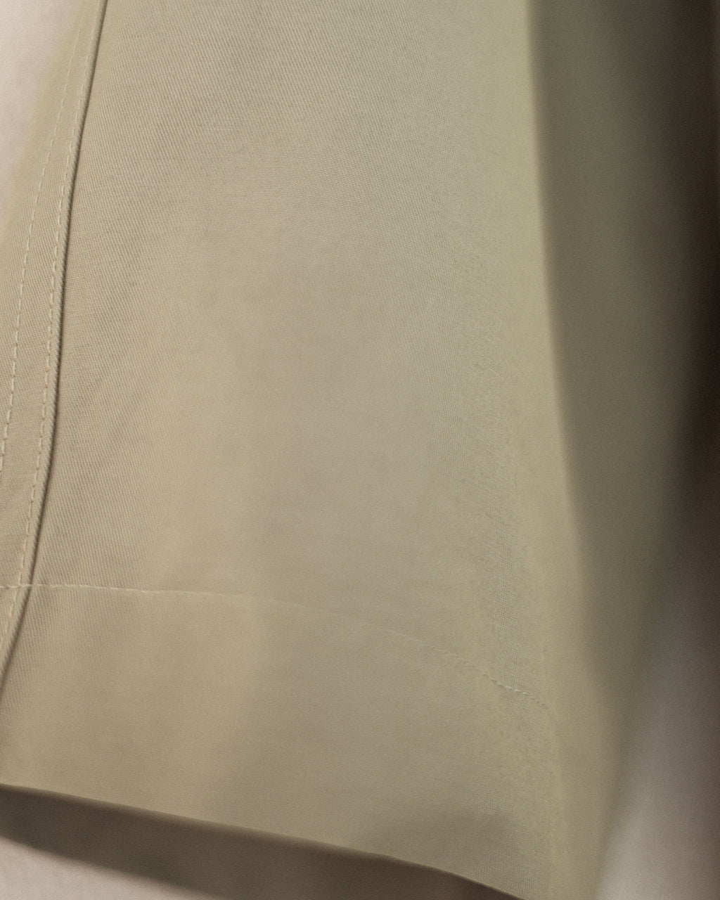 Mare Stand-Collar Trench Coat, Sage