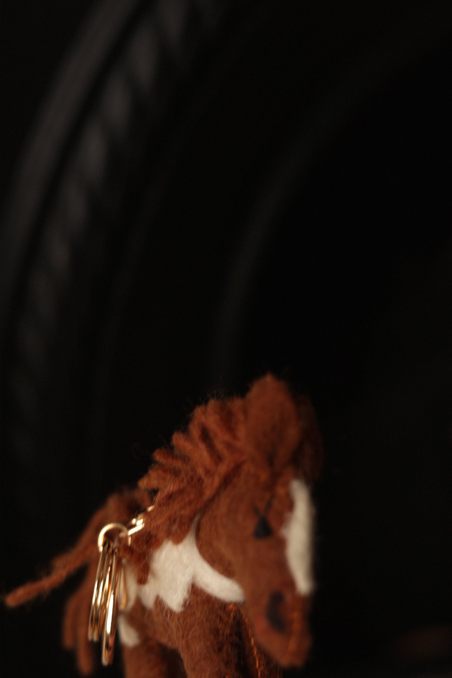Happy Shetland Pony Keyring, Ember Brown