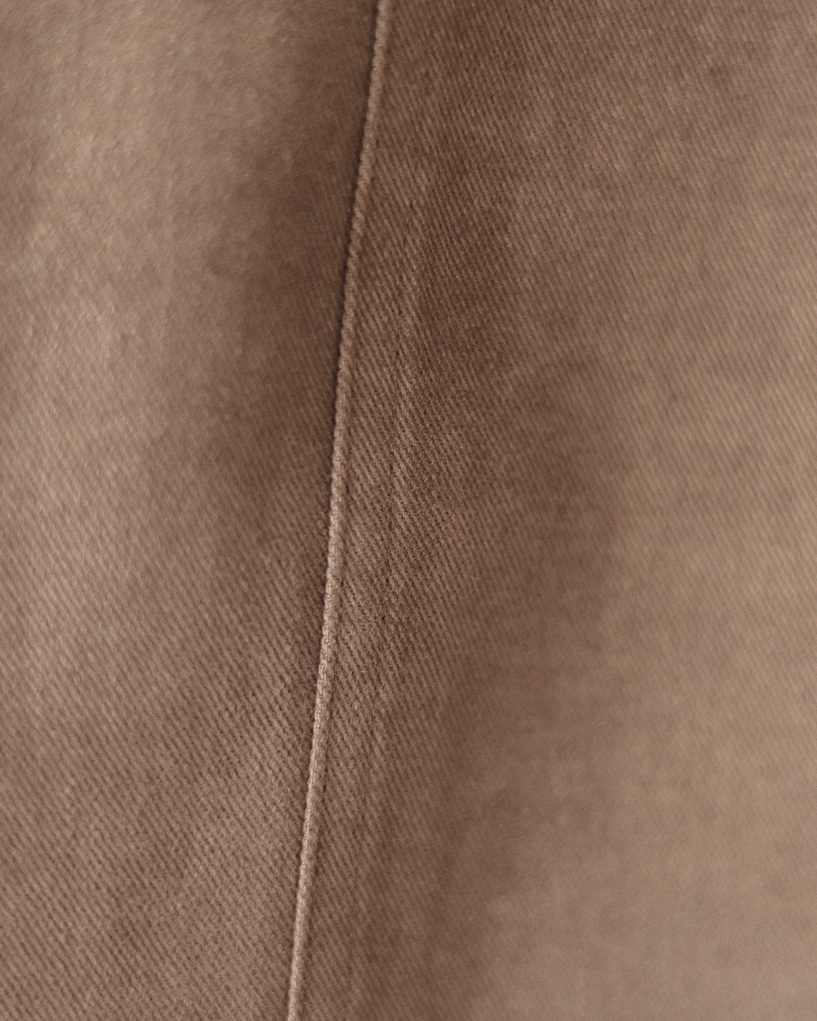 Cecile Curved Cotton Trousers, Mocha Brown