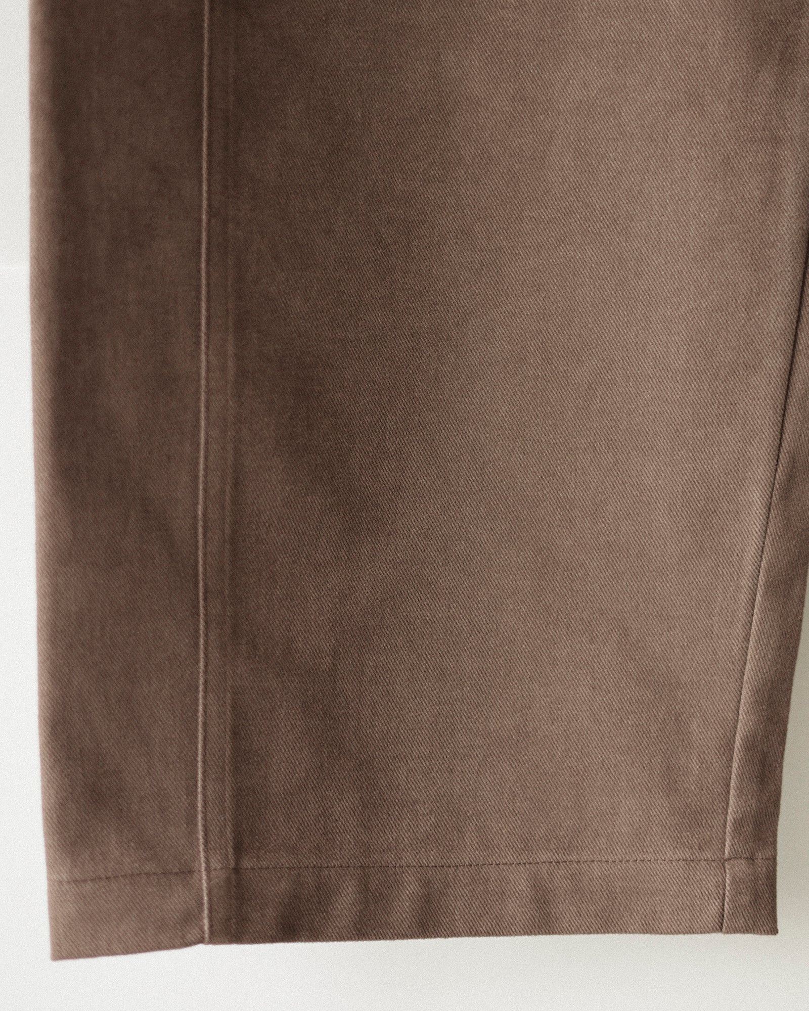 Cecile Curved Cotton Trousers, Mocha Brown