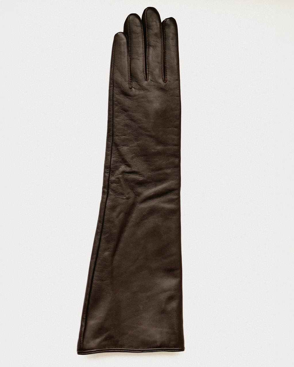 Opera Long Leather Gloves, Capulet Brown