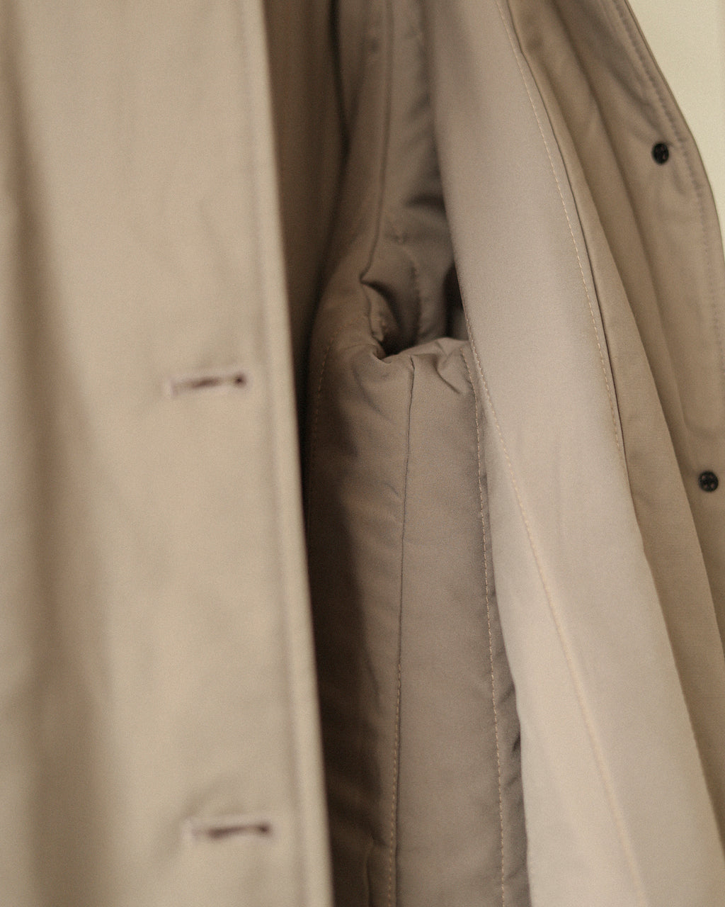 Norah Padded Long Coat, Taupe Brown