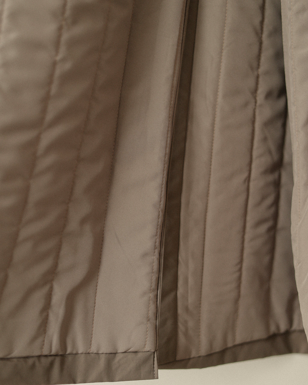 Norah Padded Long Coat, Taupe Brown