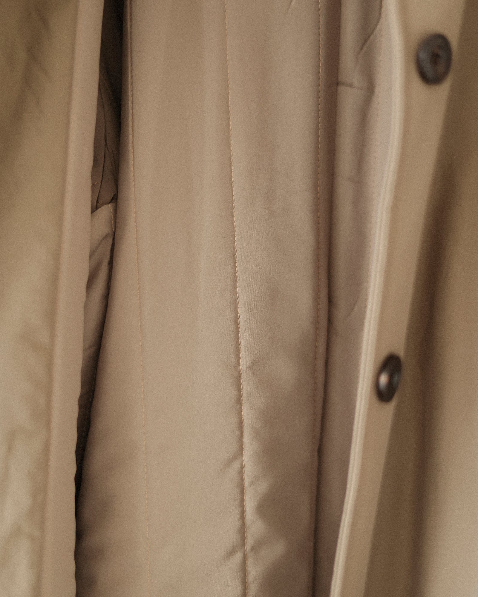 Norah Padded Long Coat, Taupe Brown