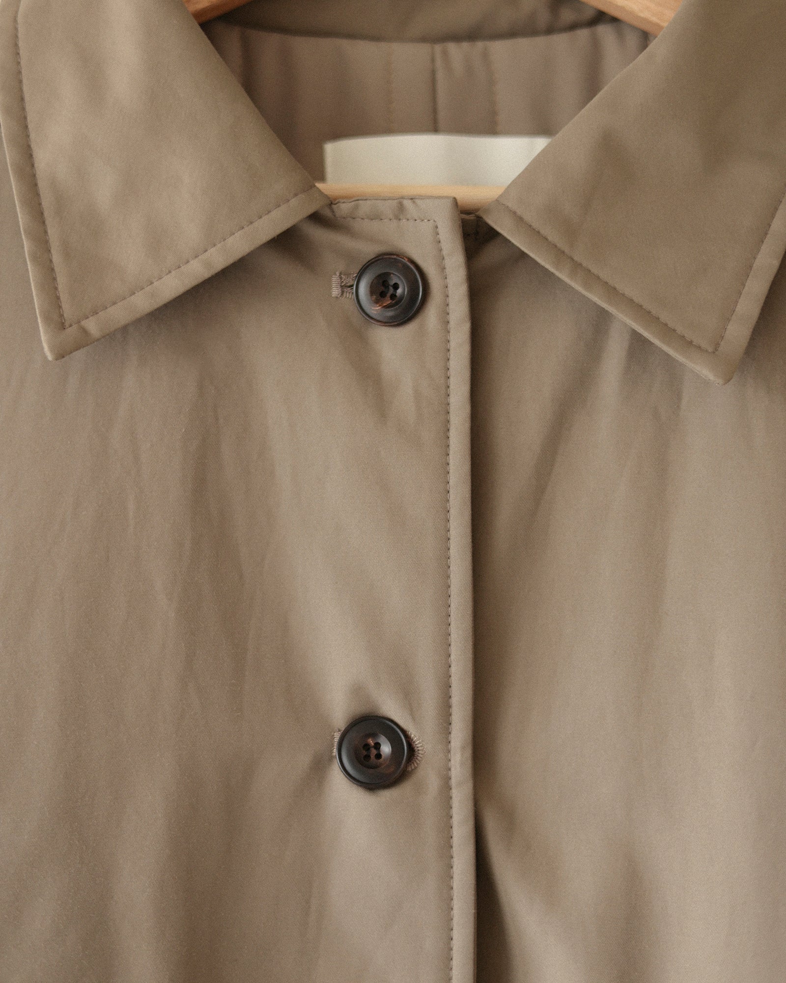 Norah Padded Long Coat, Taupe Brown