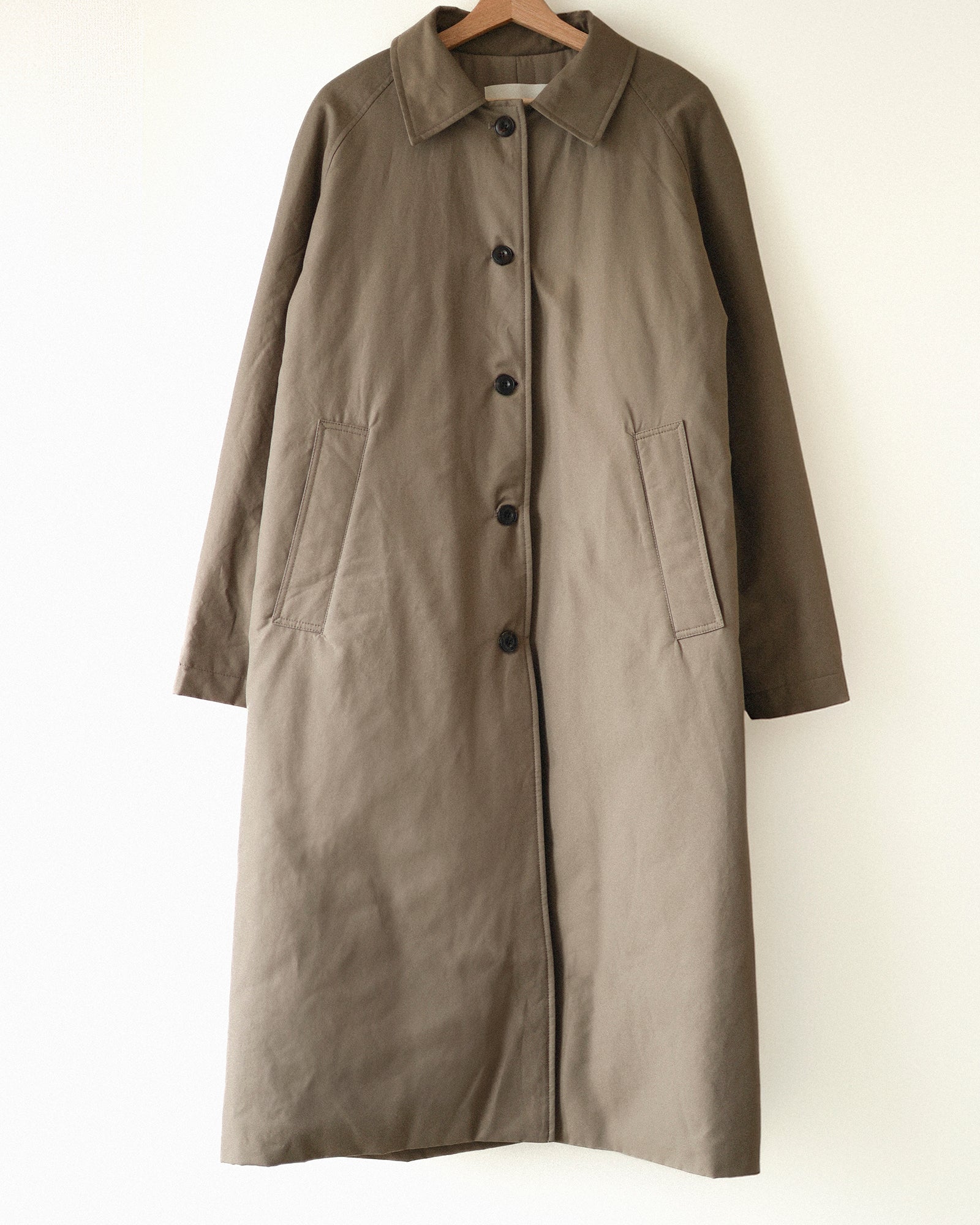 Norah Padded Long Coat, Taupe Brown