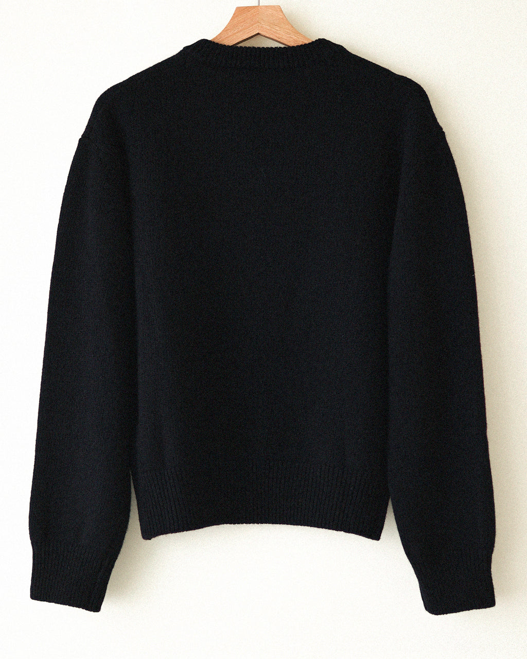 Loretta Essencial Geelong Wool V-Neck Jumper, Dark Blue Night