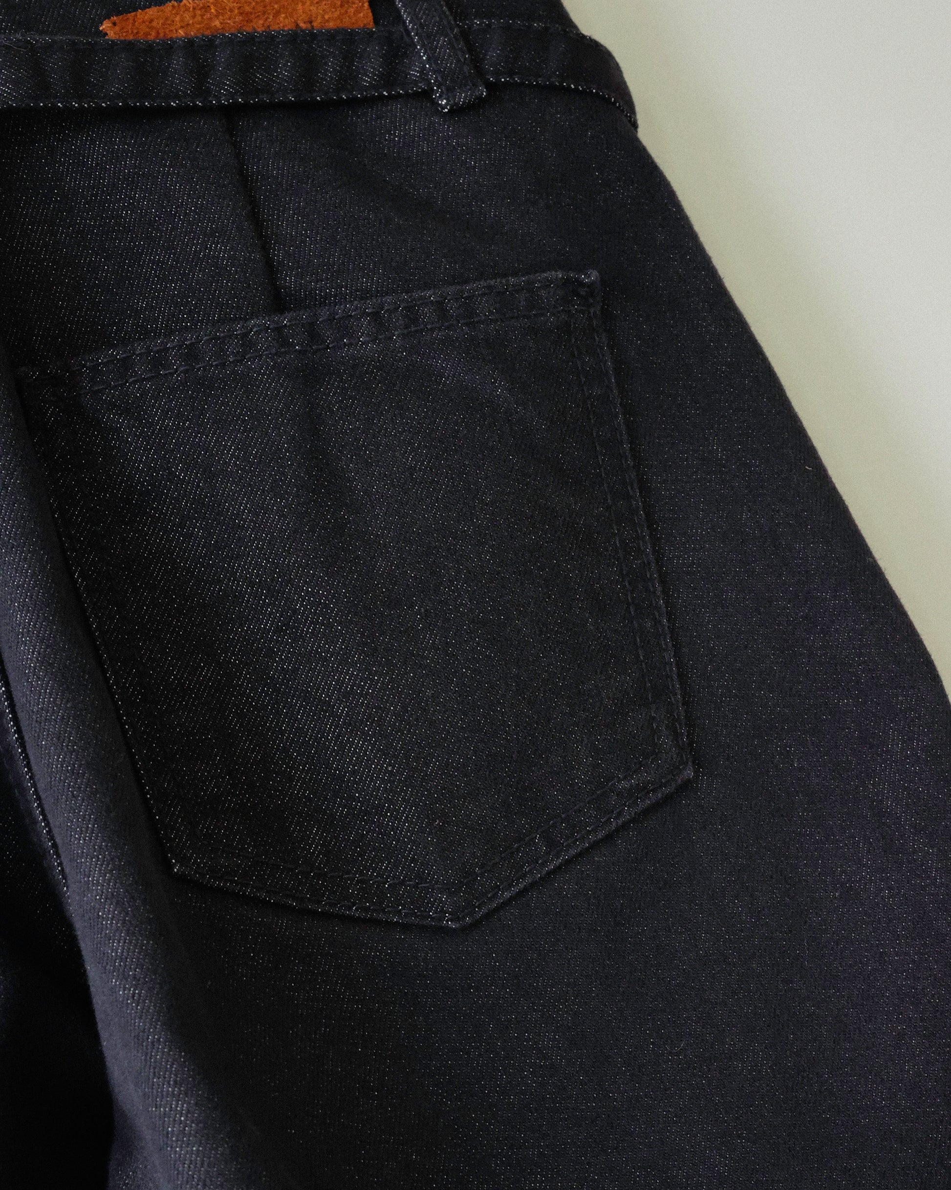 (Back in stock on 11/5) Longline Belted Denim Trousers, Deep Indigo