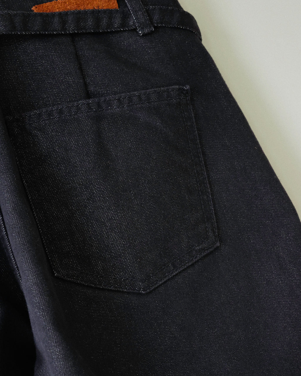 (Back in stock on 11/5) Longline Belted Denim Trousers, Deep Indigo