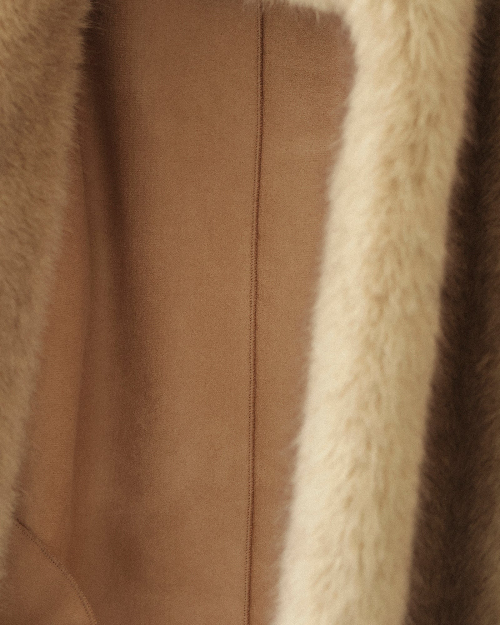 Dalla Voluminous Eco Fur Jacket, Muted Beige