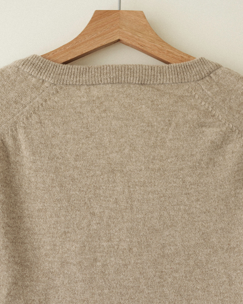 Cashmere Blend V-Neck Jumper, Marigold Beige