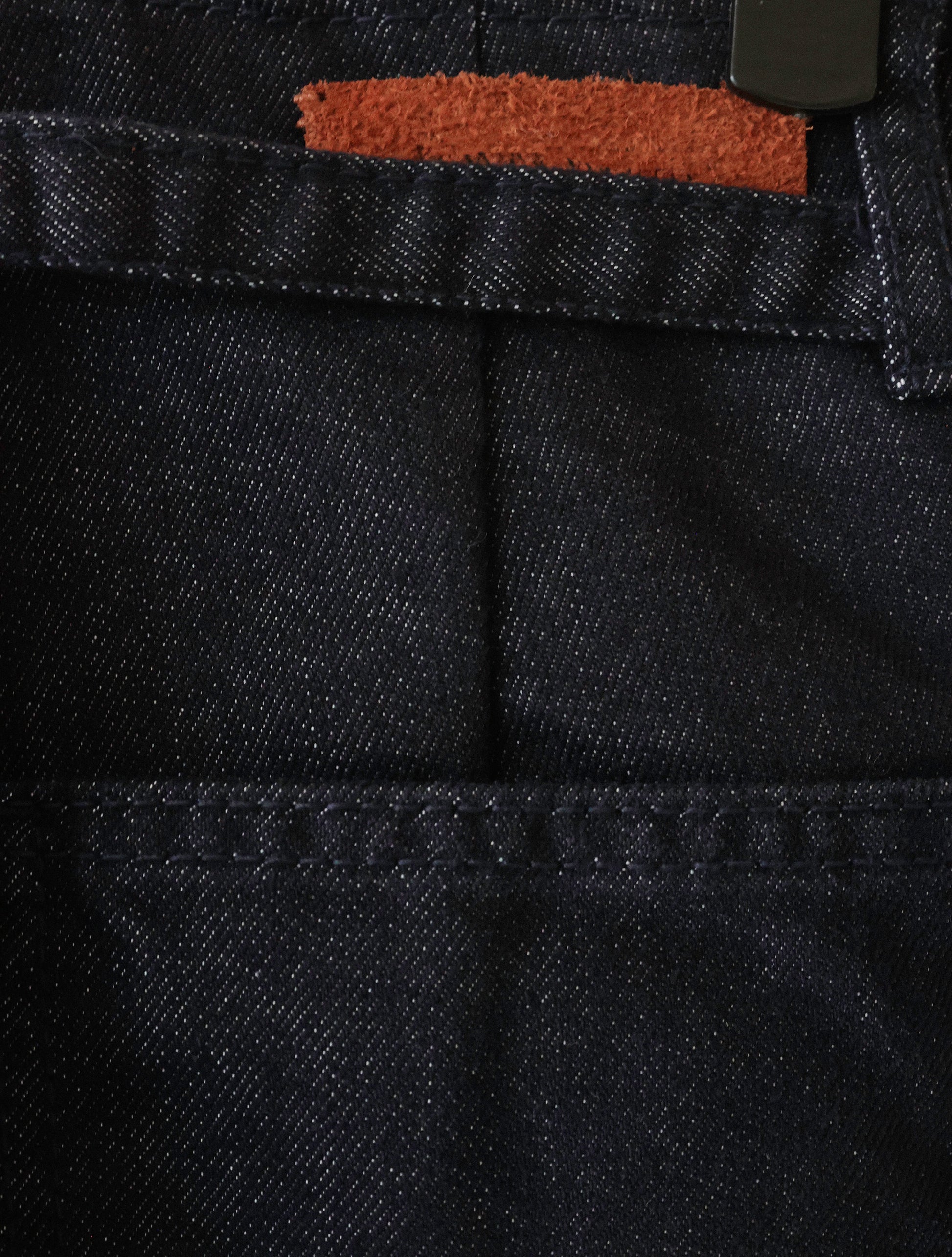 (Back in stock on 11/5) Longline Belted Denim Trousers, Deep Indigo