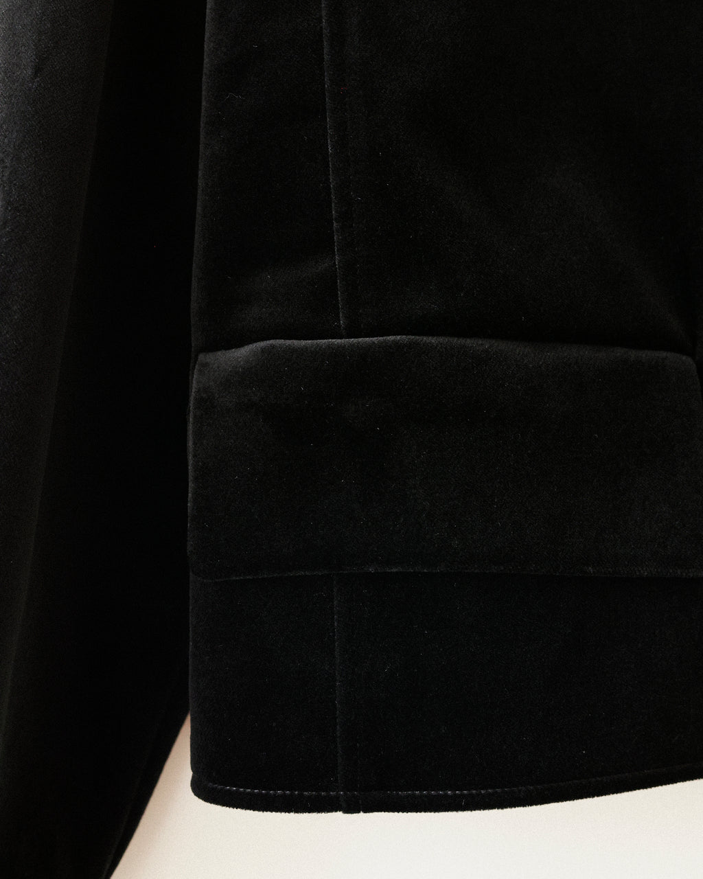 Baroque Velvet Raglan Jacket, Double Black